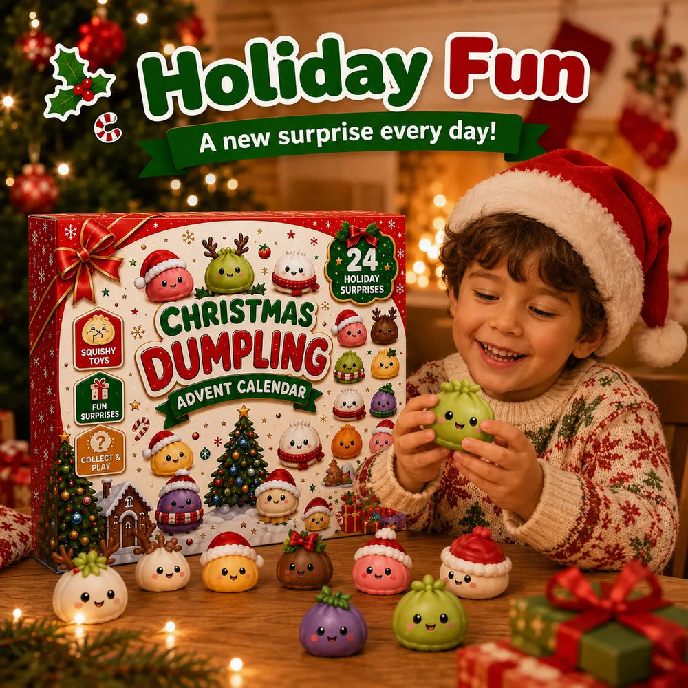 Advent calendar styled as a Christmas gift
